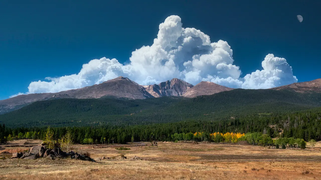 山地风景：Longs Peak