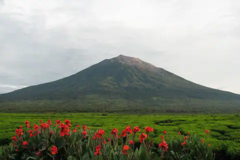 Paisaje de montaña: Mount Kerinci