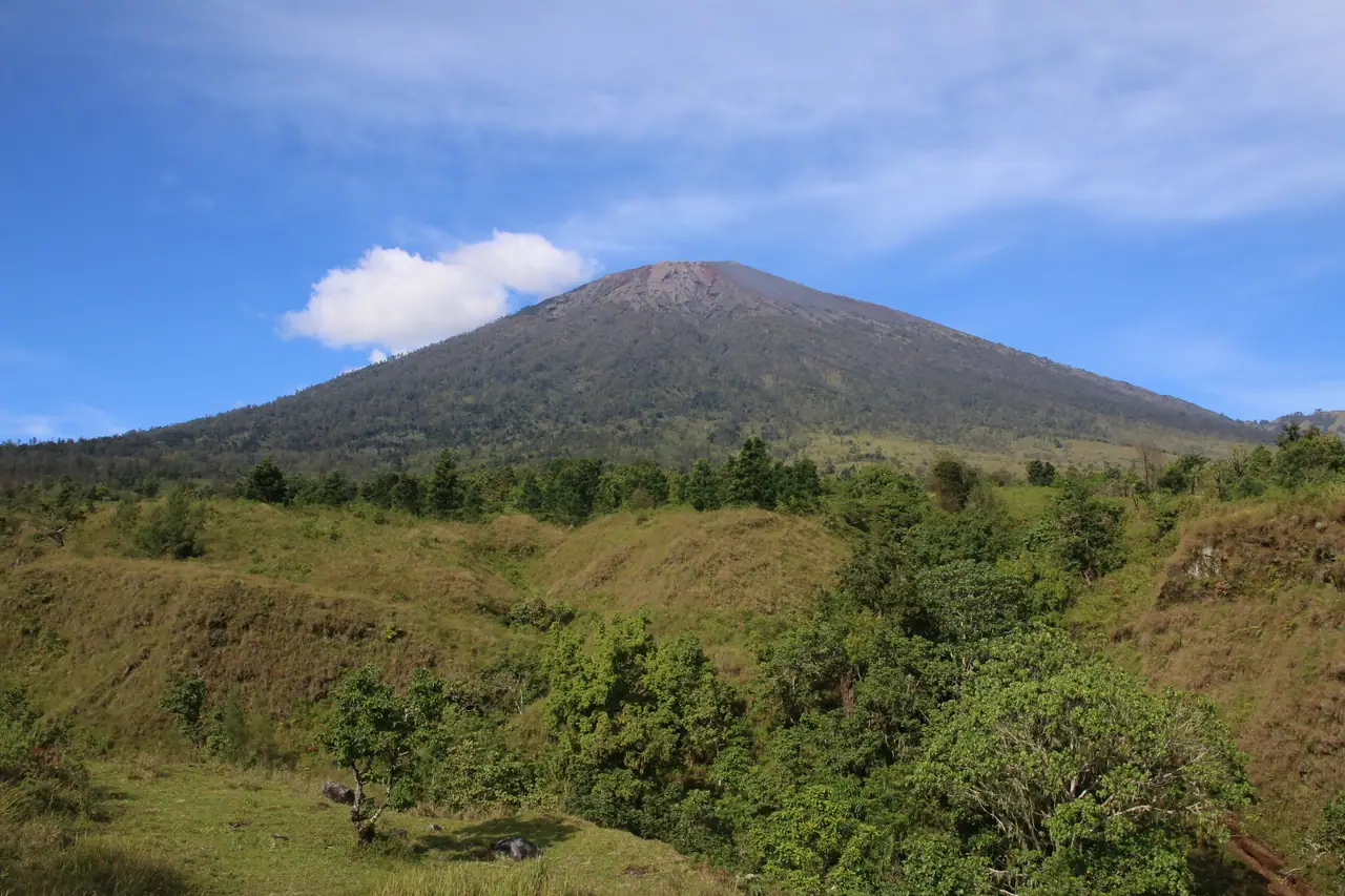 Paisaje de montaña: Rinjani